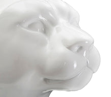 Dekofigur Leopard Sitzend Weiß – Tierfigur