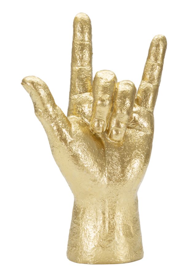Dekofigur Hand Yeah Gold – Skulptur Deko