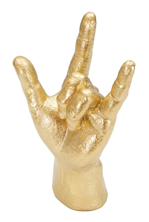 Dekofigur Hand Yeah Gold – Skulptur Deko