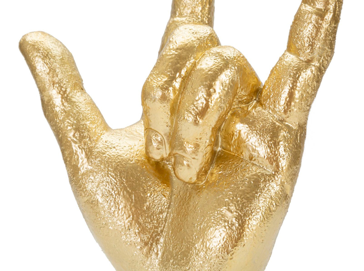 Dekofigur Hand Yeah Gold – Skulptur Deko