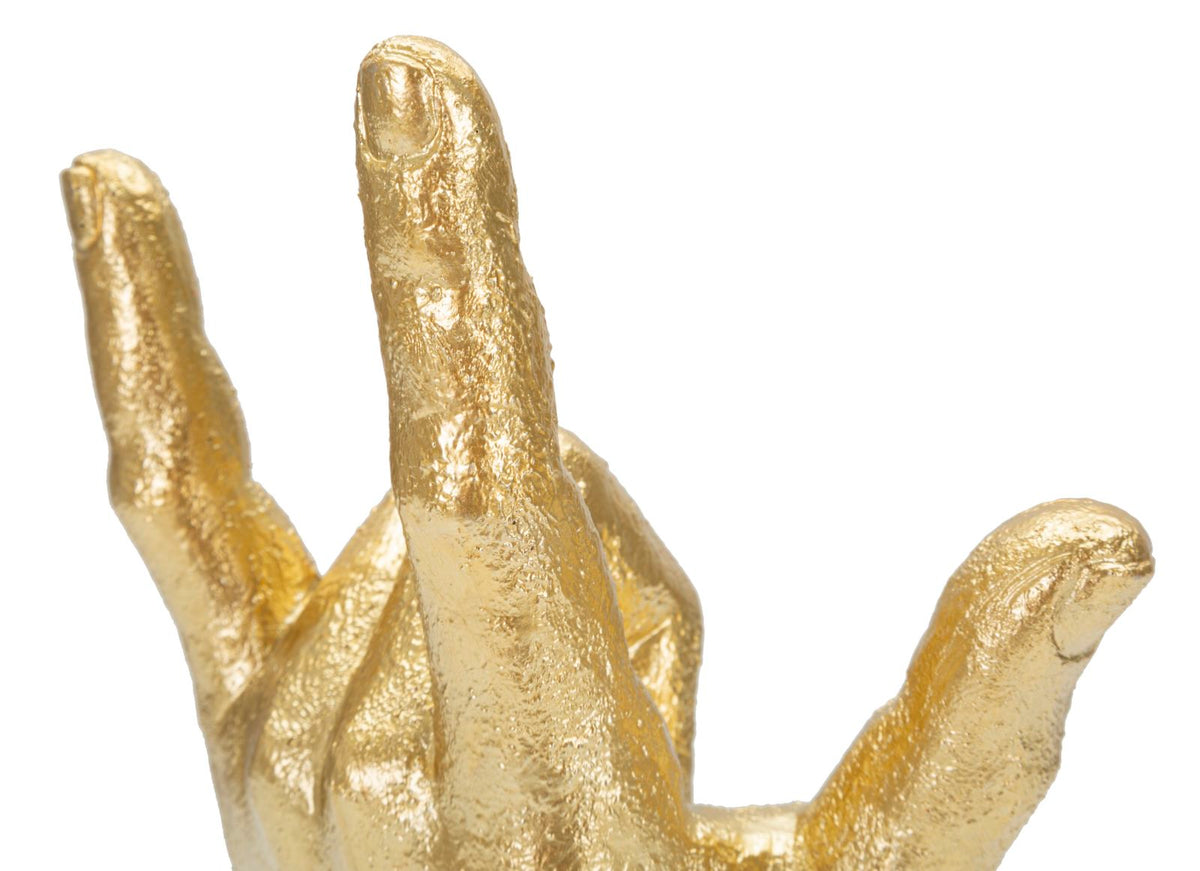 Dekofigur Hand Yeah Gold – Skulptur Deko