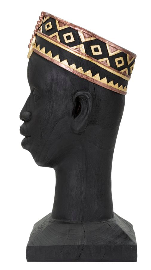 Massai Mann Schwarz Bunt – Afrikanische Deko