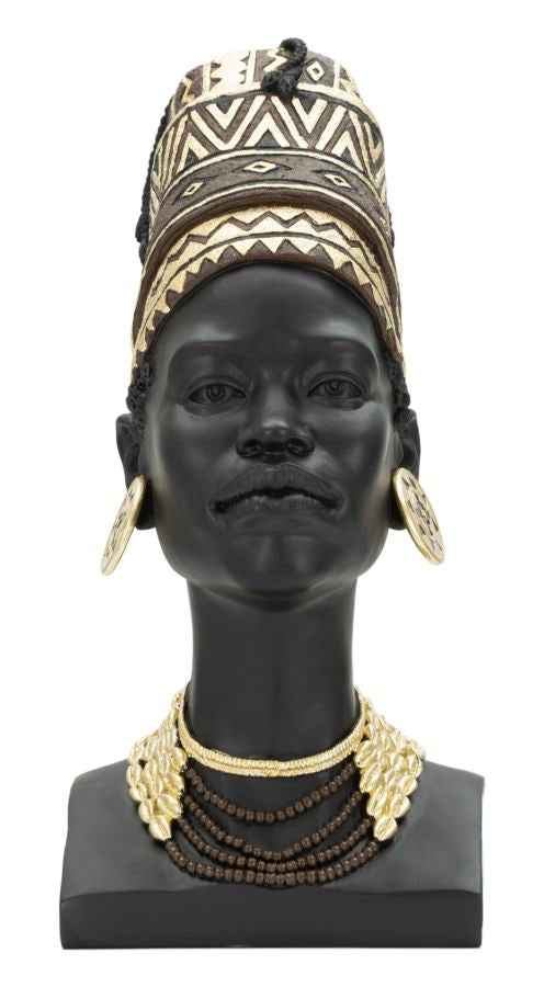 Massai Frau Schwarz Bunt 45 cm – Afrikanische Deko