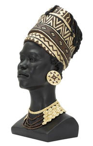 Massai Frau Schwarz Bunt 45 cm – Afrikanische Deko