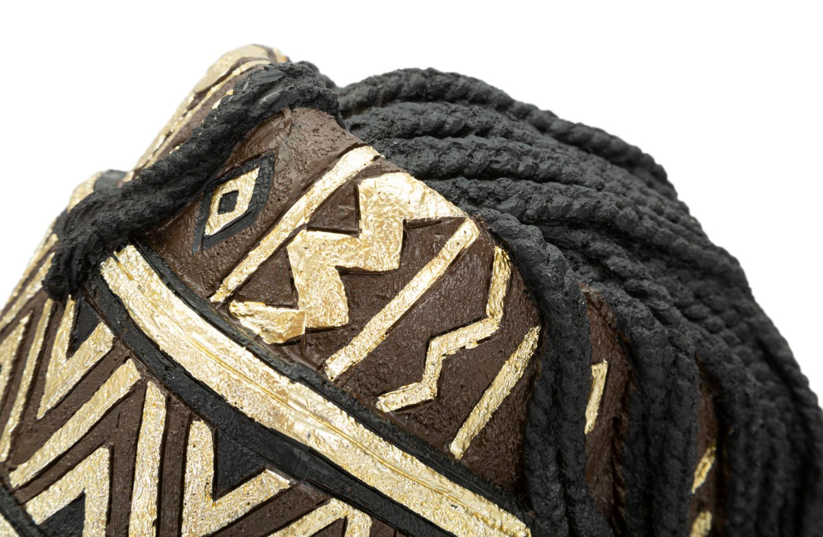 Massai Frau Schwarz Bunt 45 cm – Afrikanische Deko