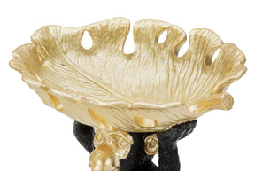 Affe Deko Gold mit Schale – Dekofigur