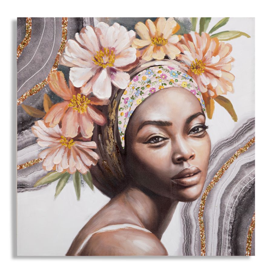 Wandbild Frau 100 cm C – Leinwandbild Deko