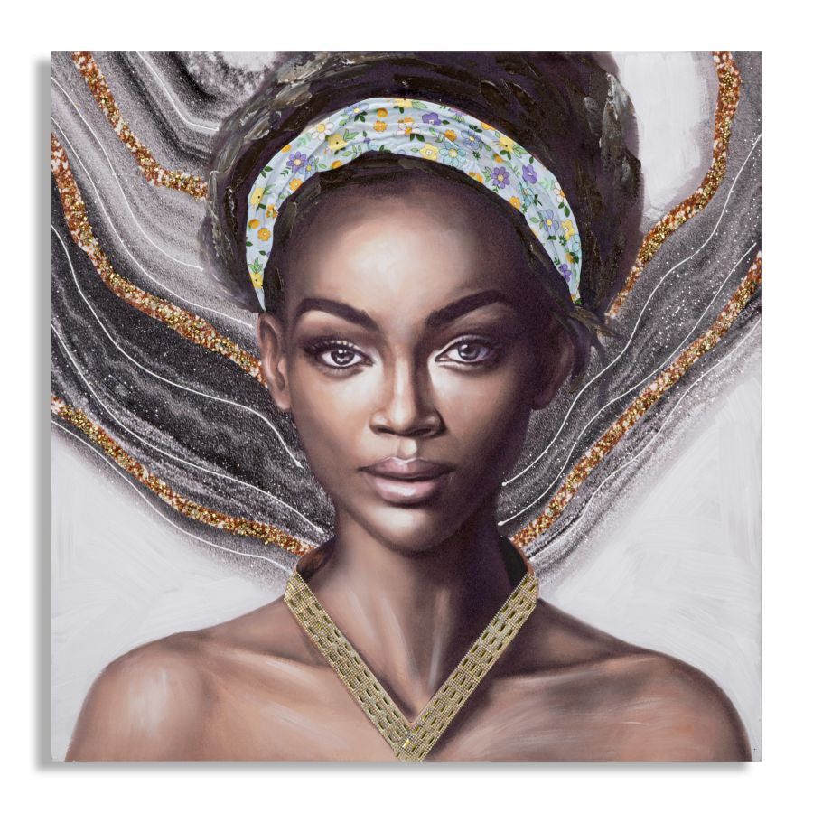 Wandbild Frau 100 cm D – Leinwandbild Deko