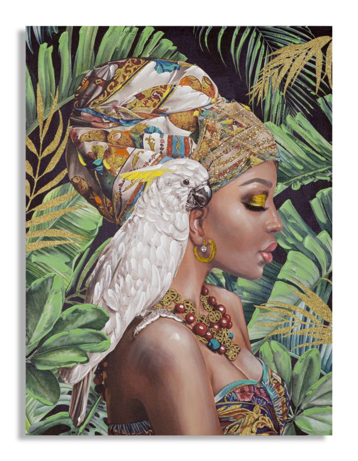 Wandbild Frau 90 cm B – Leinwandbild Deko