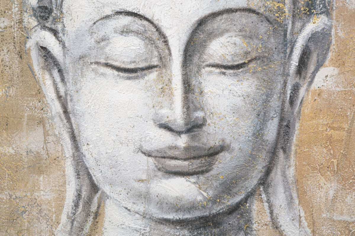 Wandbild Buddha 120 cm B – Leinwandbild Deko