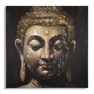 Wandbild Buddha 100 cm B – Leinwandbild Deko