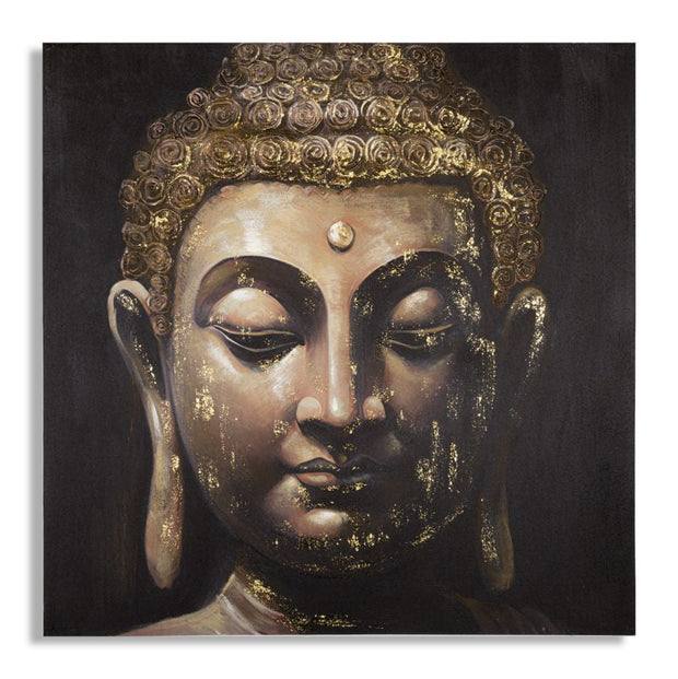 Wandbild Buddha 100 cm B – Leinwandbild Deko