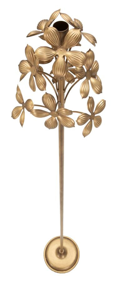 Kerzenständer Flowy Blumen Gold 118 cm – Kerzenständer