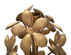 Kerzenständer Flowy Blumen Gold 93 cm – Kerzenständer