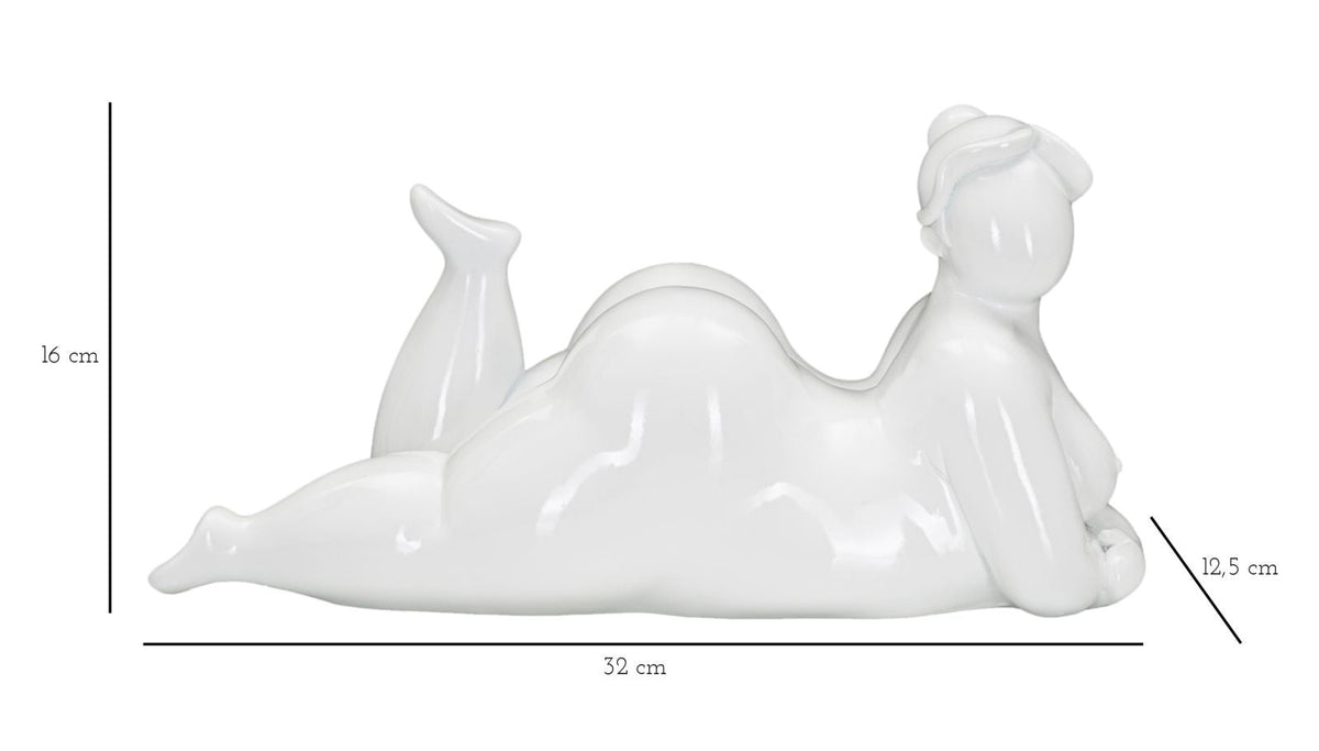 Dekofigur Frau Weiß – Skulptur Deko