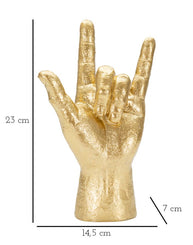 Dekofigur Hand Yeah Gold – Skulptur Deko
