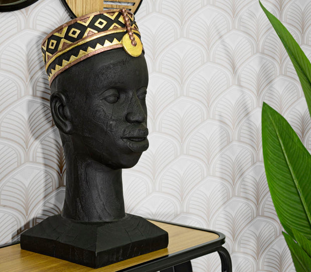 Massai Mann Schwarz Bunt – Afrikanische Deko