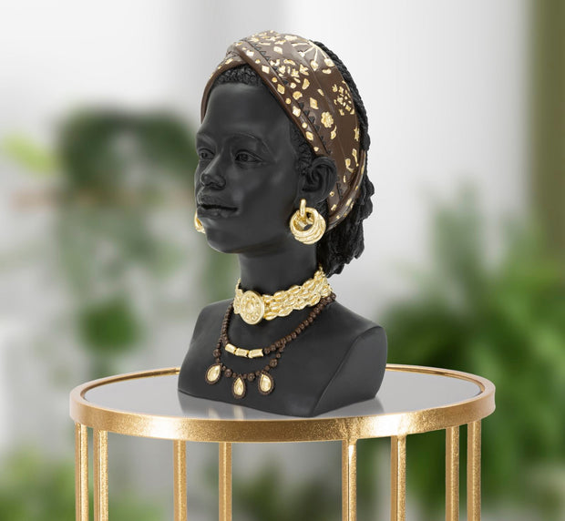 Massai Frau Schwarz Bunt 30 cm – Afrikanische Deko