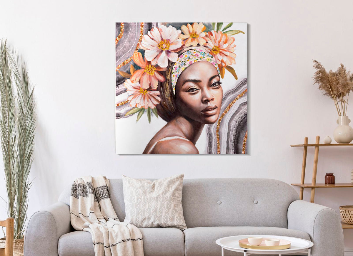 Wandbild Frau 100 cm C – Leinwandbild Deko