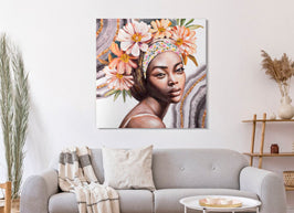 Wandbild Frau 100 cm C – Leinwandbild Deko