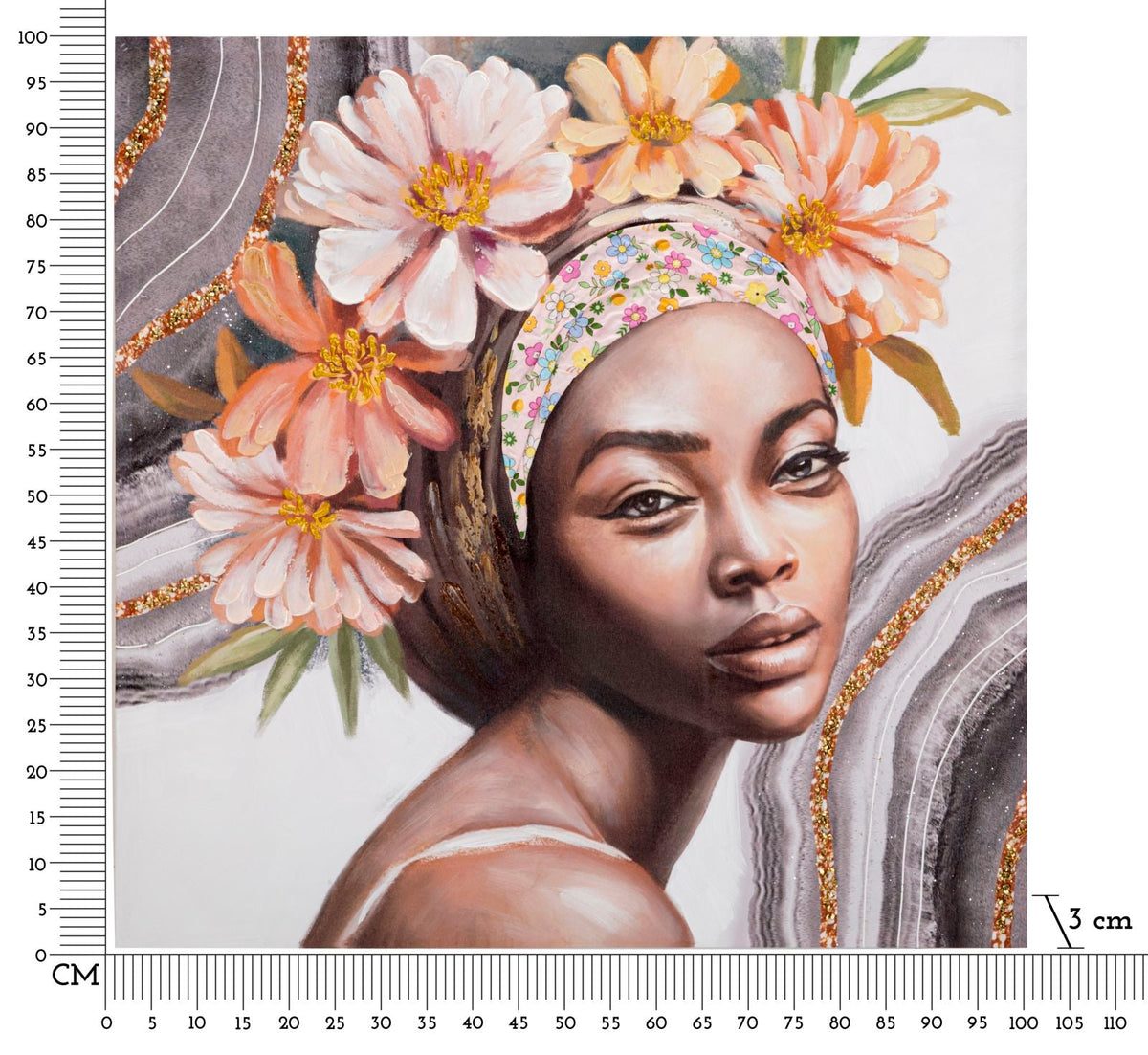Wandbild Frau 100 cm C – Leinwandbild Deko