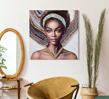 Wandbild Frau 100 cm D – Leinwandbild Deko