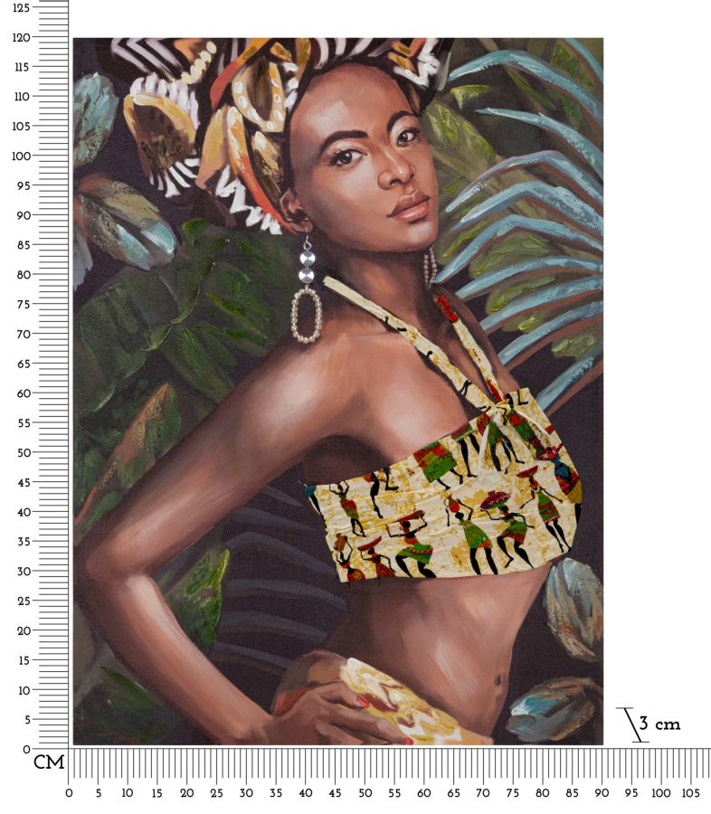Wandbild Frau 120 cm D – Leinwandbild Deko