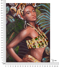Wandbild Frau 120 cm D – Leinwandbild Deko