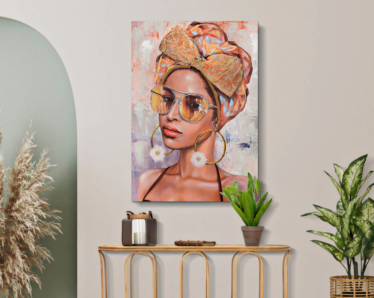 Wandbild Frau 100 cm E – Leinwandbild Deko