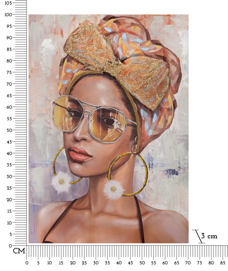 Wandbild Frau 100 cm E – Leinwandbild Deko