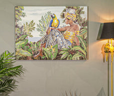 Wandbild Frau 90 cm A – Leinwandbild Deko
