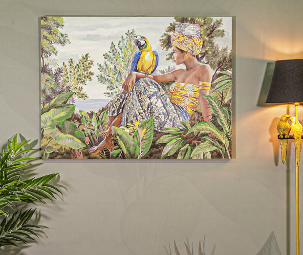 Wandbild Frau 90 cm A – Leinwandbild Deko