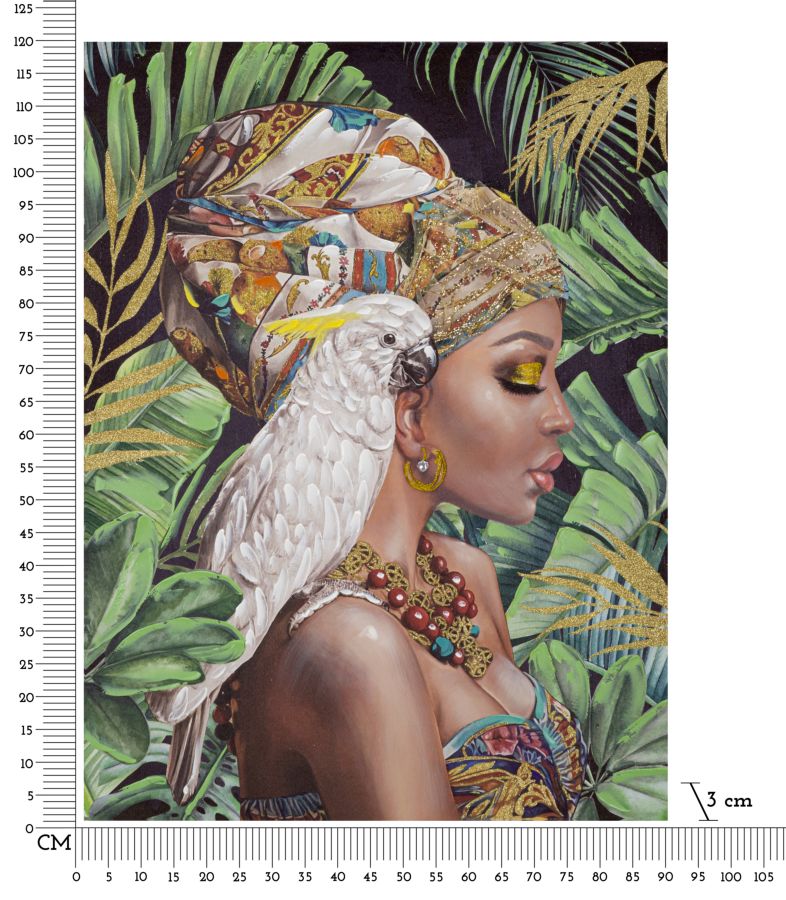Wandbild Frau 90 cm B – Leinwandbild Deko