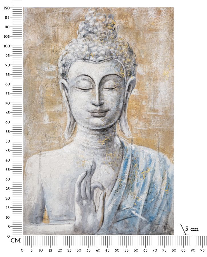 Wandbild Buddha 120 cm B – Leinwandbild Deko