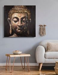 Wandbild Buddha 100 cm B – Leinwandbild Deko