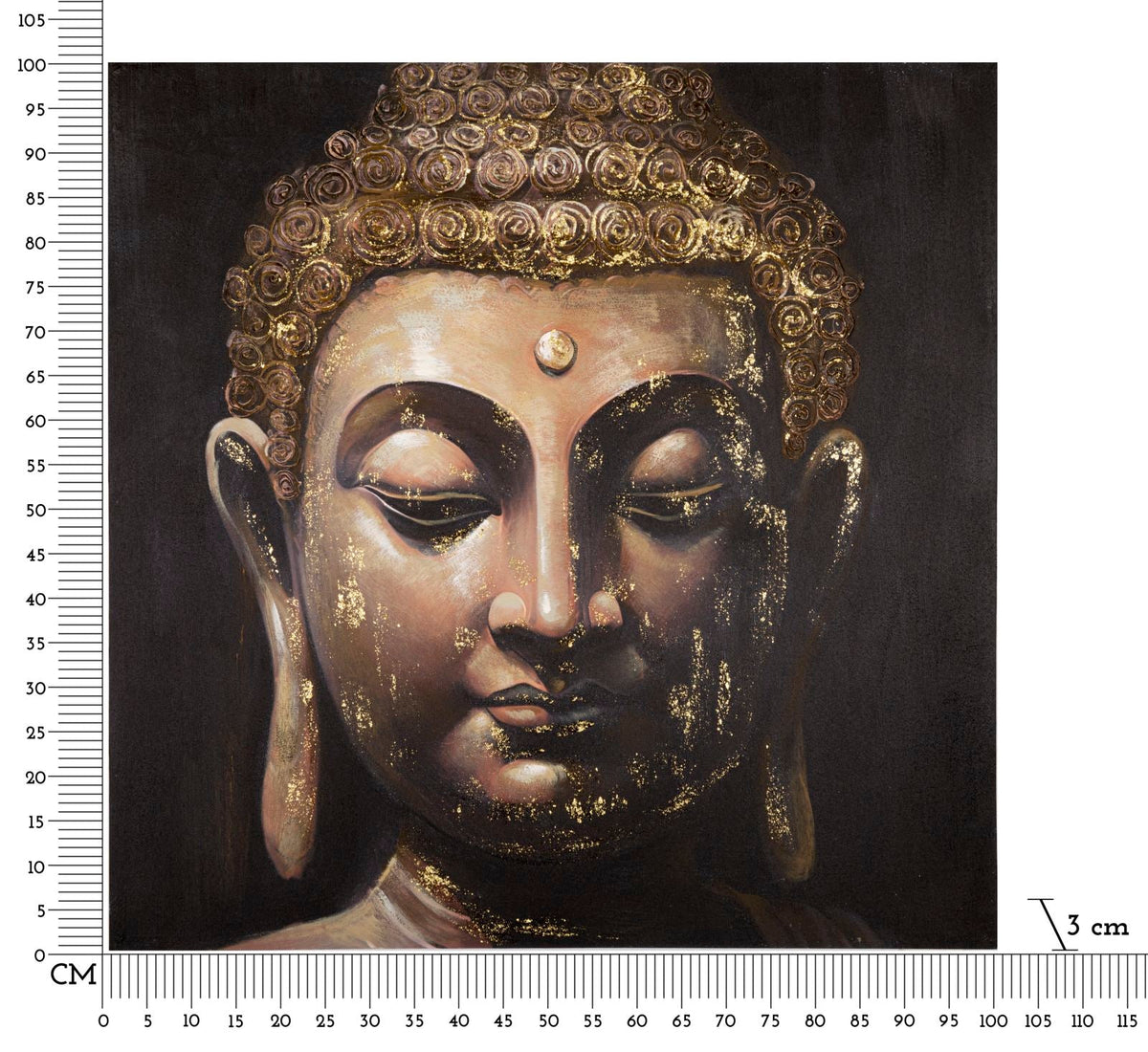 Wandbild Buddha 100 cm B – Leinwandbild Deko