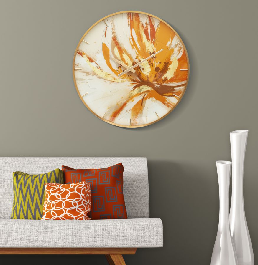 Wanduhr Mosaik Bunt 60 cm – Uhr Wohnzimmer