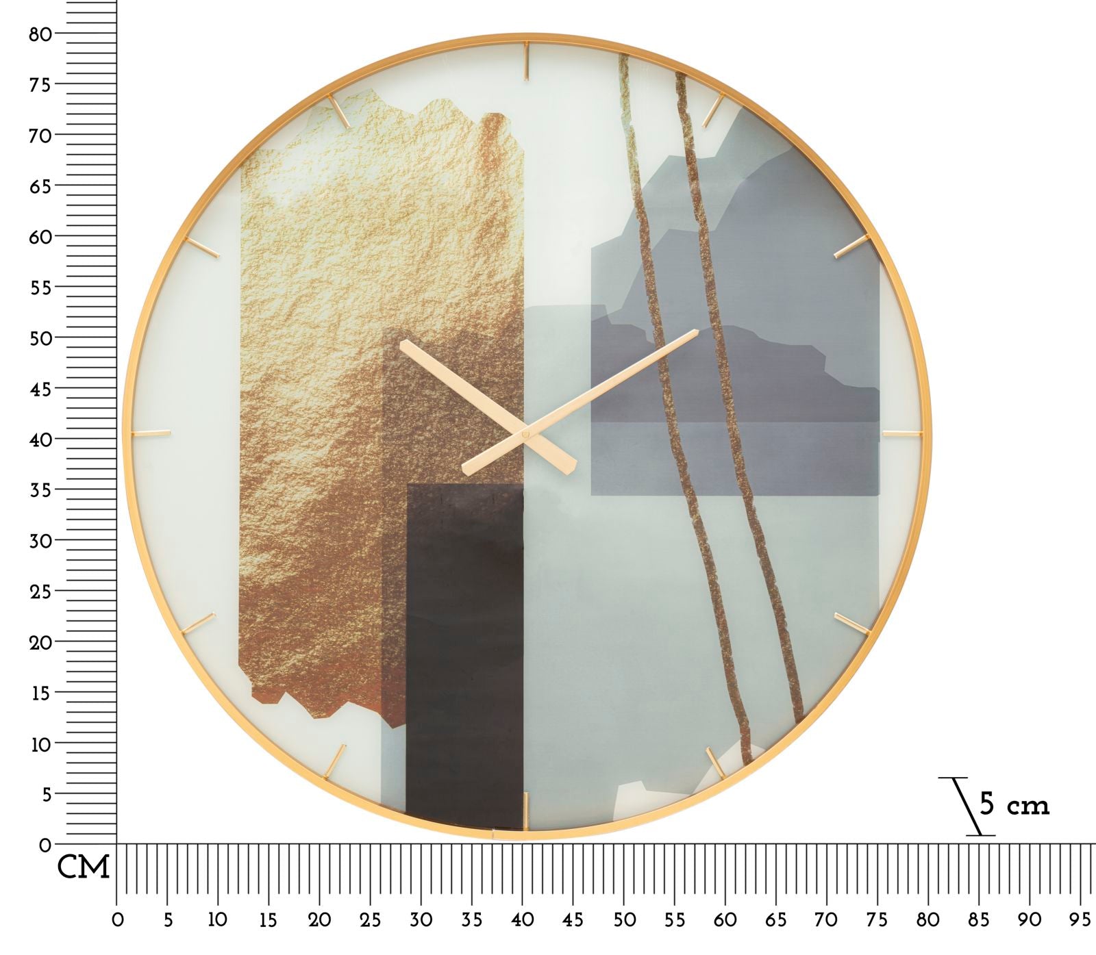Wanduhr Motiv Bunt 80 cm – Uhr Wohnzimmer