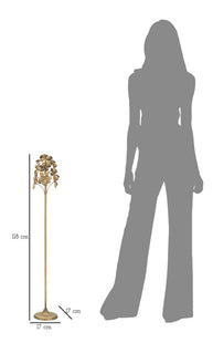 Kerzenständer Flowy Blumen Gold 93 cm – Kerzenständer