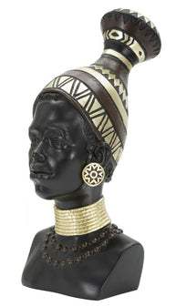 Massai Frau Schwarz Bunt 38,5 cm – Afrikanische Deko