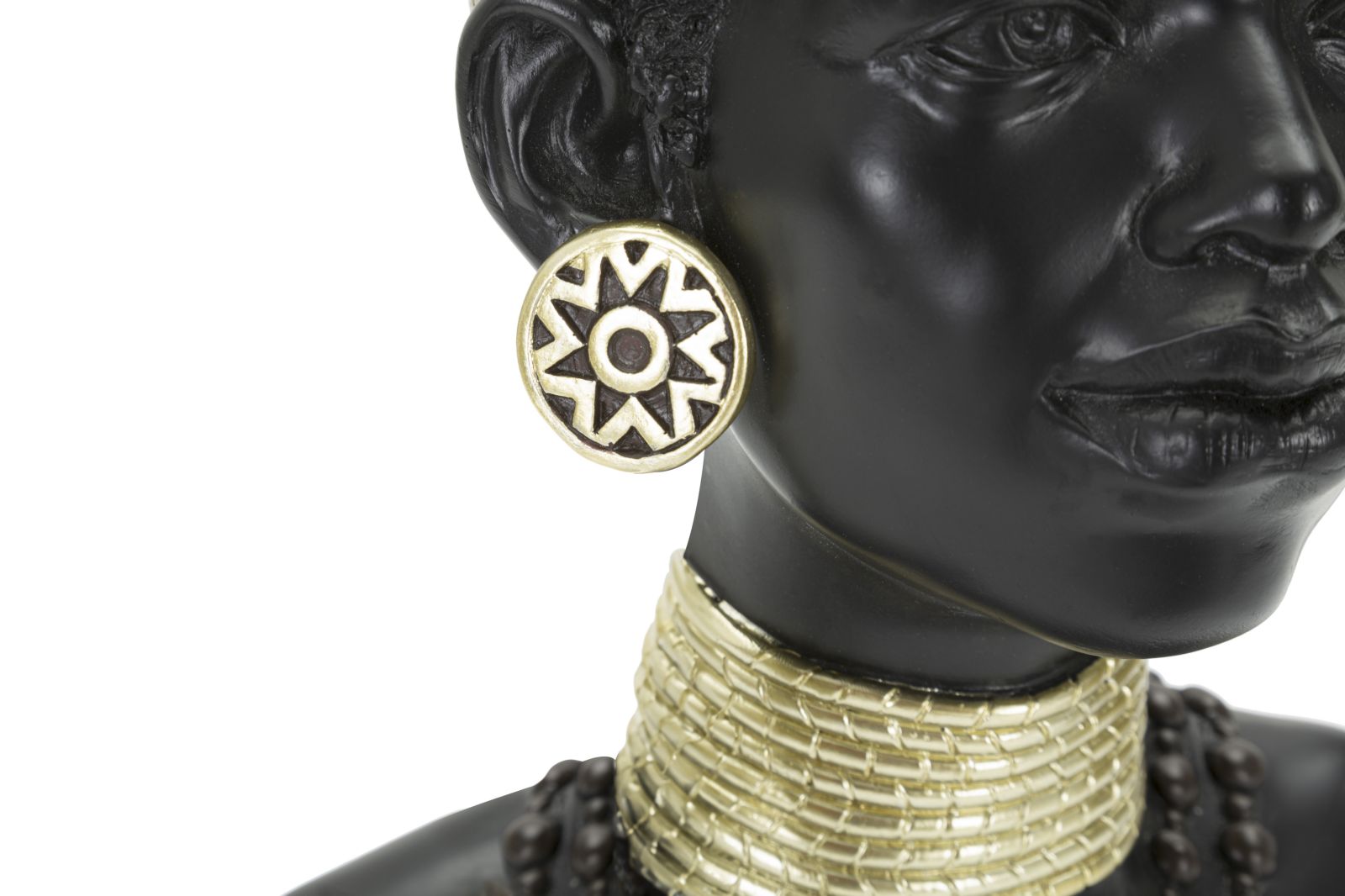 Massai Frau Schwarz Bunt 38,5 cm – Afrikanische Deko