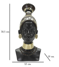 Massai Frau Schwarz Bunt 38,5 cm – Afrikanische Deko