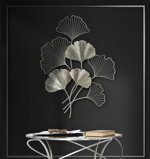 Wandpaneel Blumen Silber – Wanddeko