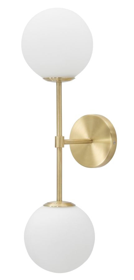 Wandleuchte Glamy Doppia Gold Weiß 55 cm – Wandlampe