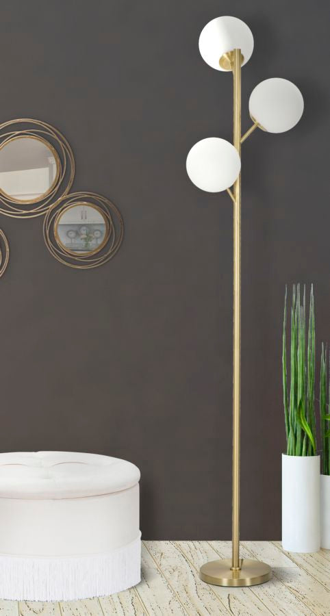 Stehlampe Glamy Gold Weiß 190 cm – Stehleuchte