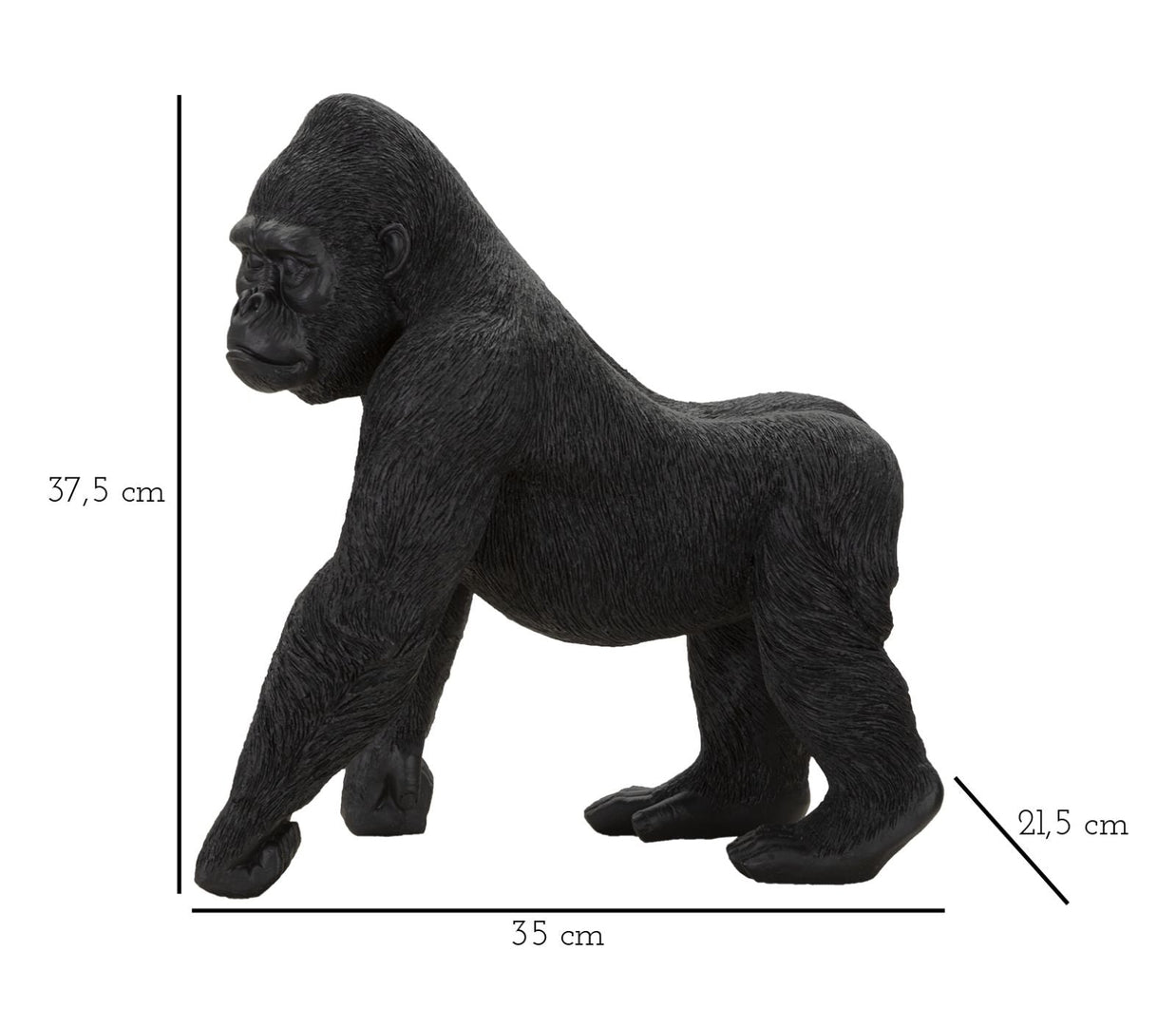 Dekofigur Gorilla Schwarz – Tierfigur