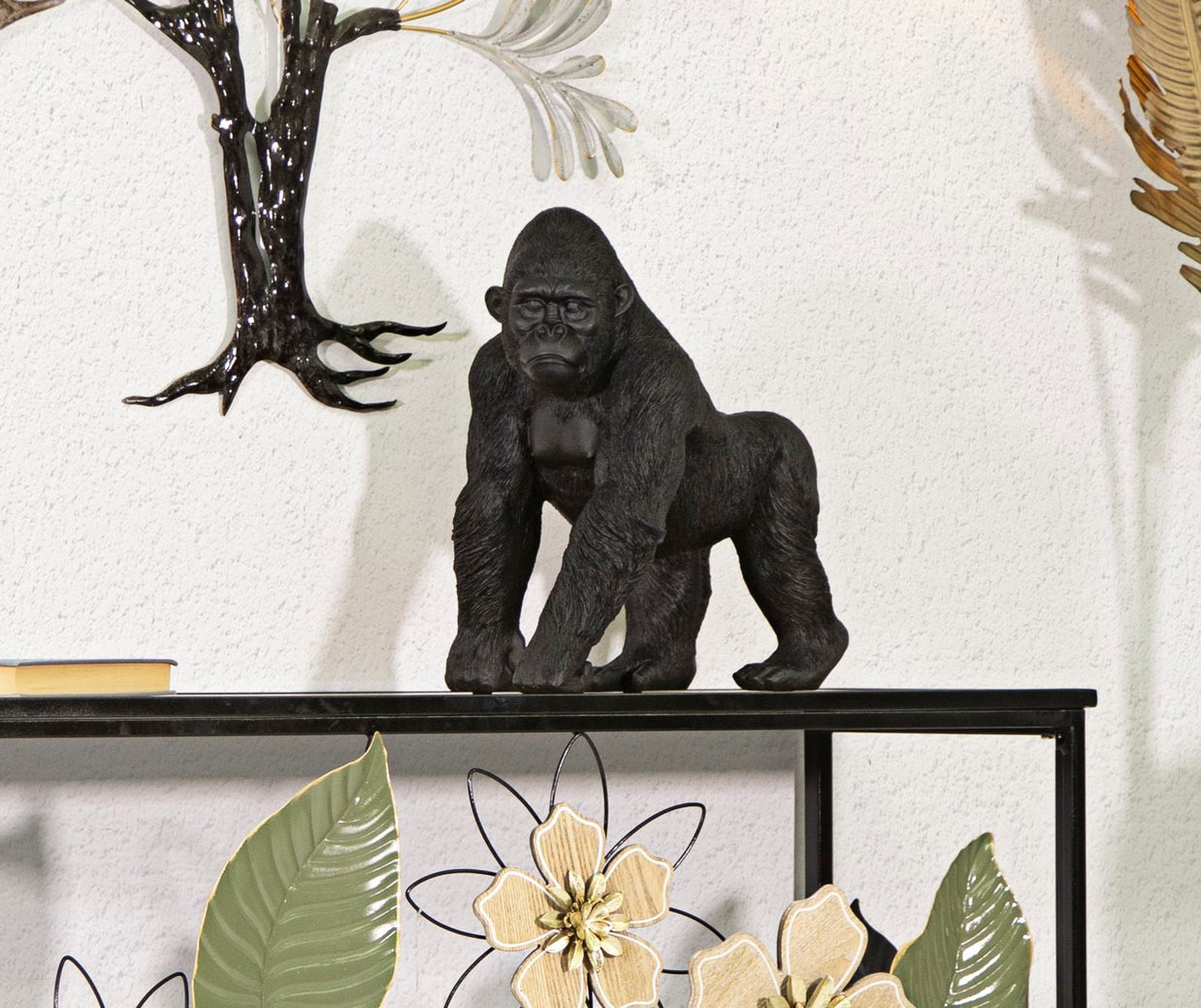 Dekofigur Gorilla Schwarz – Tierfigur