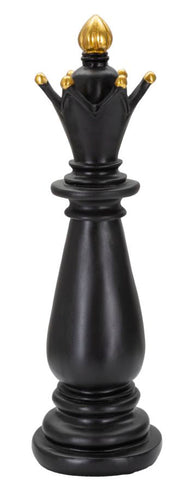 Schachfigur Läufer Schwarz Gold – Schach Deko