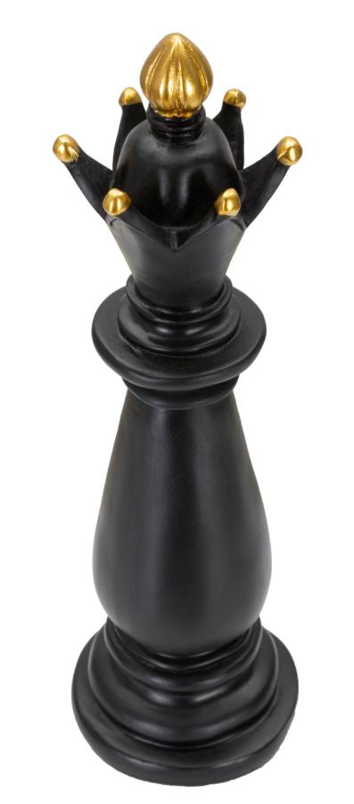 Schachfigur Läufer Schwarz Gold – Schach Deko
