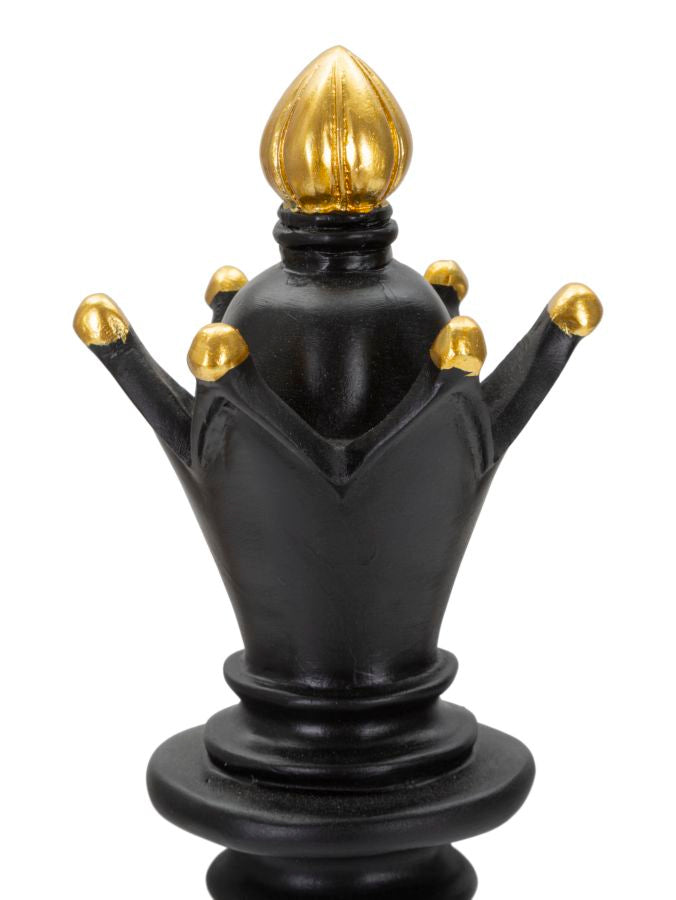 Schachfigur Läufer Schwarz Gold – Schach Deko
